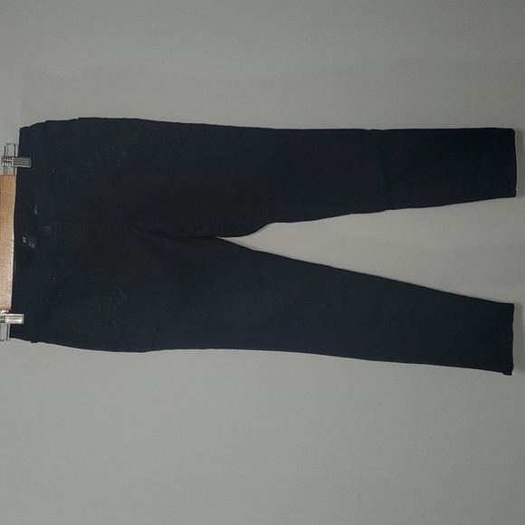 H&M pants womens size 8 black embroidered front flexible pliable comfy H&M - Picture 6 of 13